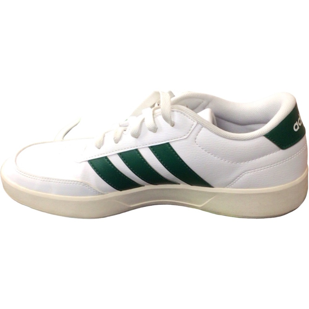 Adidas Breaknet 3.0 Men's White Sneakers with Green Stripe size 9.5 - Picture 2 of 8